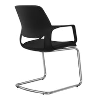FILO-C cantilever chair | Armrests, stackable, black