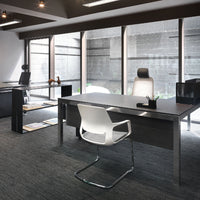 FILO-C cantilever chair | Armrests, stackable, black