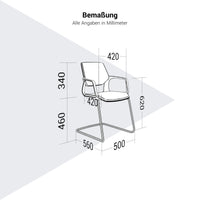 FILO-C cantilever chair | Armrests, stackable, black
