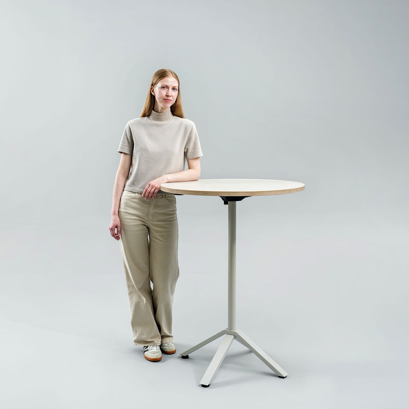 FLIPTOP Bistrotisch | 600-800 mm, klappbar, rund oder rechteckig