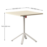 FLIPTOP Bistrotisch | 600-800 mm, klappbar, rund oder rechteckig