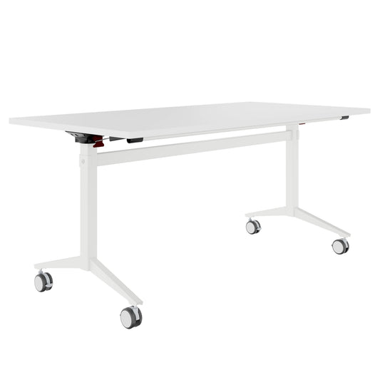 FOTA Klapptisch | 1600 x 800 mm, Rollbar, Klappbar, Weiß