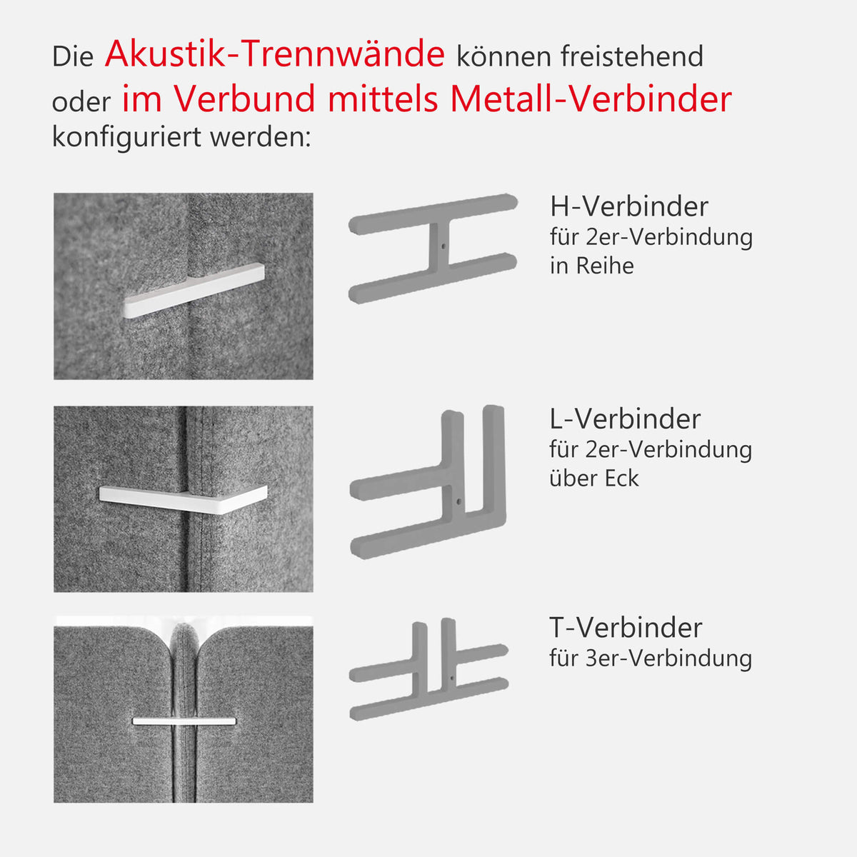 FREE STANDING Akustik-Trennwand | Viele Konfigurationsmöglichkeiten - 15 Lightbox Main Image