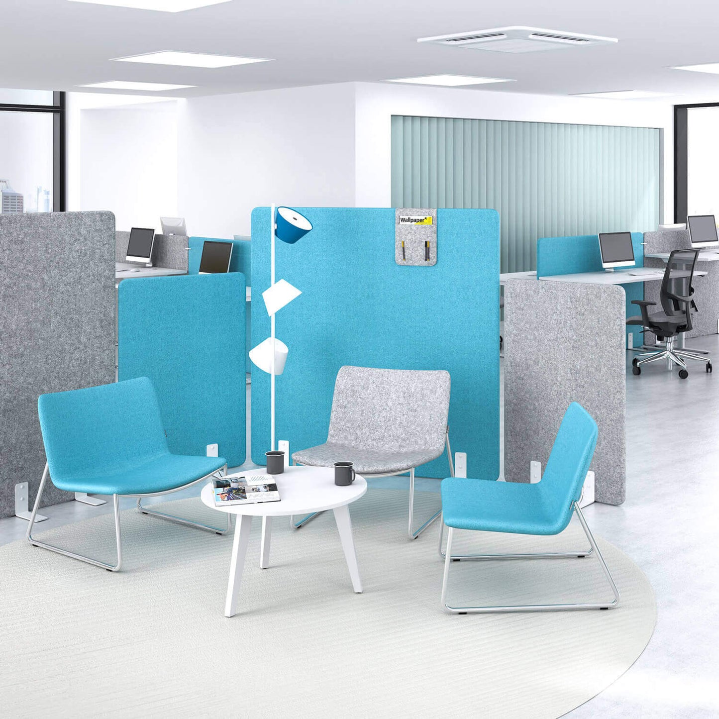 FREE STANDING Akustik-Trennwand