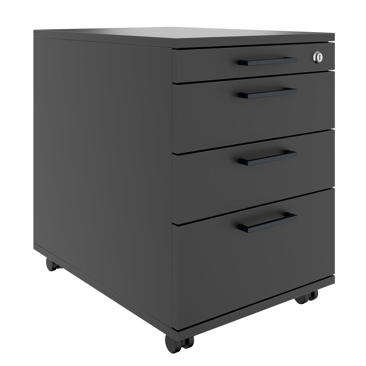 FUSION DUO Set - Complete office for two workstations | Anthracite / White - 4 Lightbox Main Image
