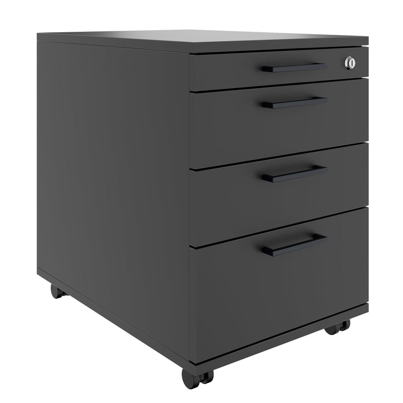FUSION DUO Set - Complete office for two workstations | Anthracite / White - 4 Main Image