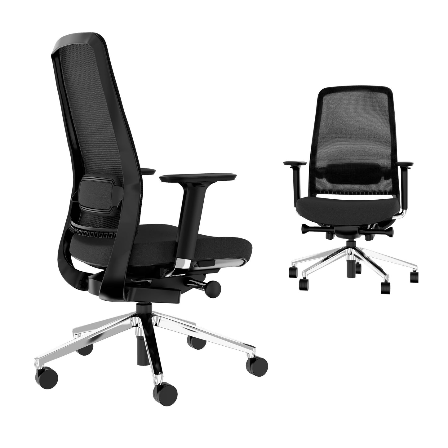 FUSION DUO Set - Komplettbüro für zwei Arbeitsplätze | Anthrazit / Weiß