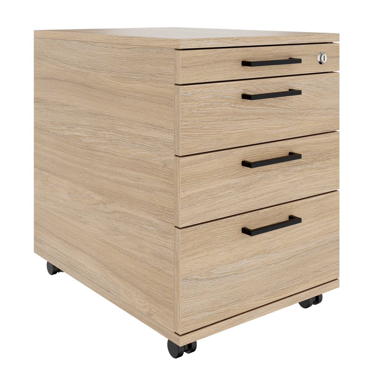 FUSION DUO Set - Complete office for two workstations | Amber oak - 4 Lightbox Main Image