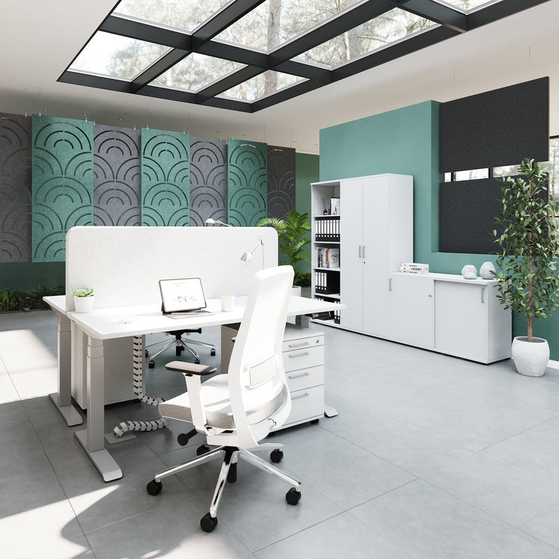 FUSION DUO Set - Komplettbüro für zwei Arbeitsplätze | Perlgrau - 2 Main Image