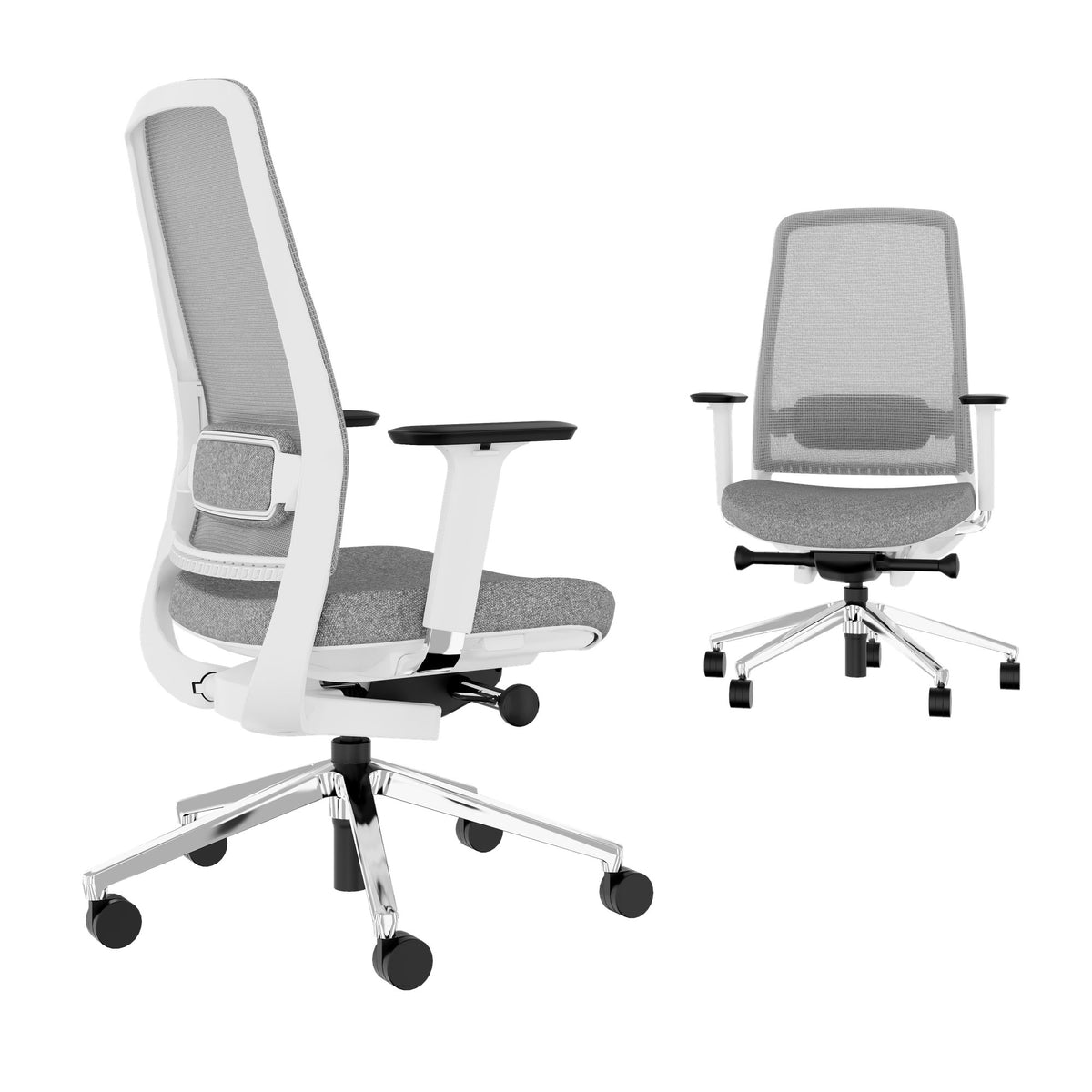 FUSION DUO Set - Komplettbüro für zwei Arbeitsplätze | Perlgrau - 7 Lightbox Main Image