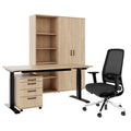 FUSION Set - Das ergonomische Komplettbüro | Bernsteineiche - 1 Thumbnail Image