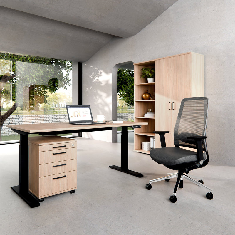 FUSION Set - Das ergonomische Komplettbüro | Bernsteineiche - 2 Main Image