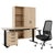 FUSION Set - The ergonomic complete office | Amber oak