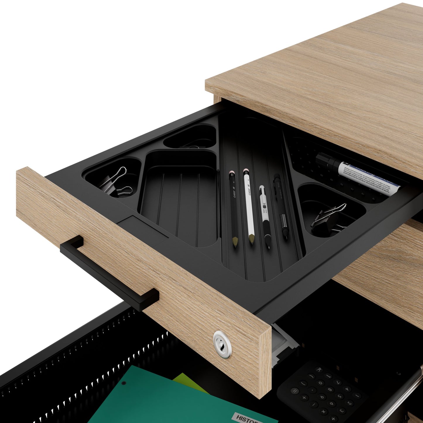 FUSION Set - The ergonomic complete office | Amber oak