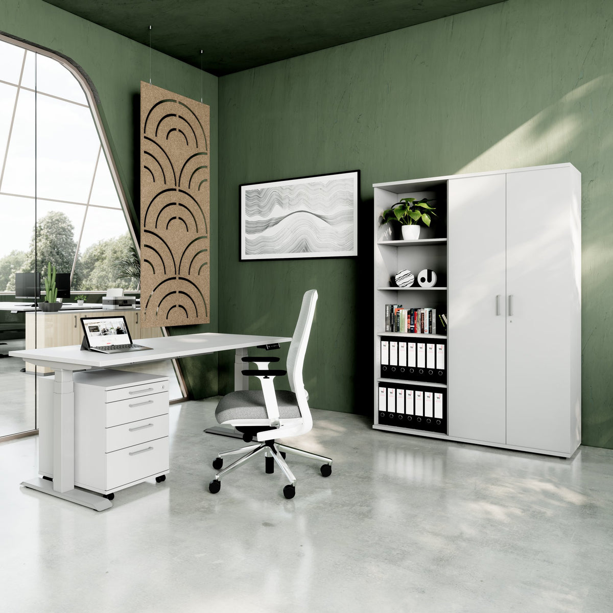 FUSION Set - Das ergonomische Komplettbüro | Perlgrau - 2 Lightbox Main Image
