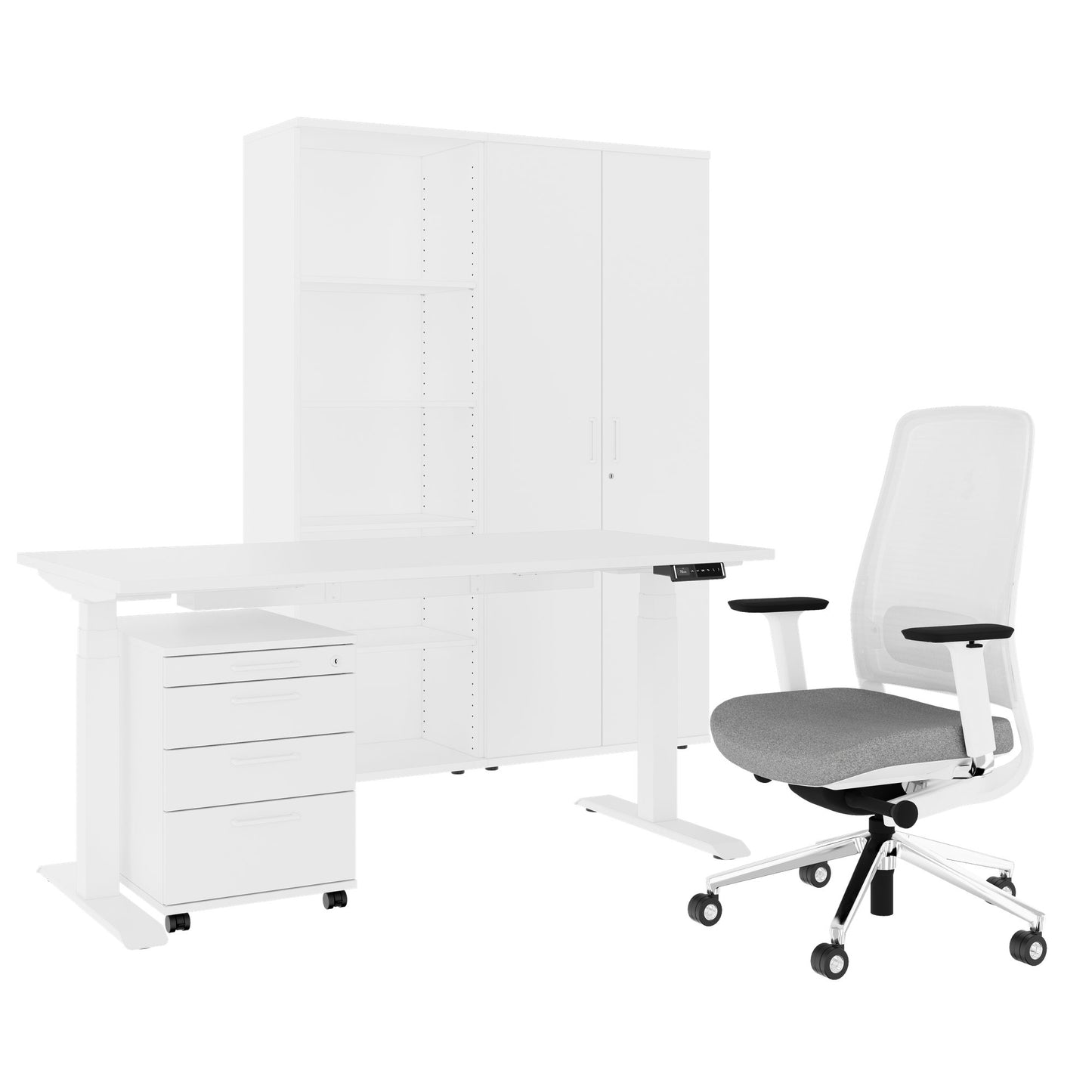 FUSION Set - The ergonomic complete office | White