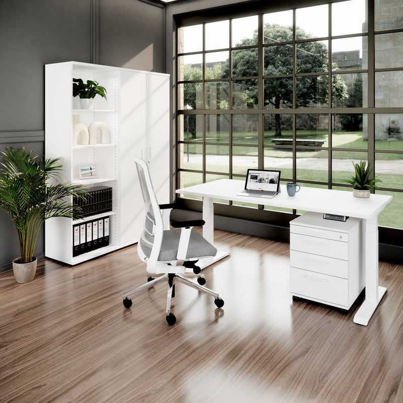 FUSION Set - Das ergonomische Komplettbüro | Weiß - 8 Main Image