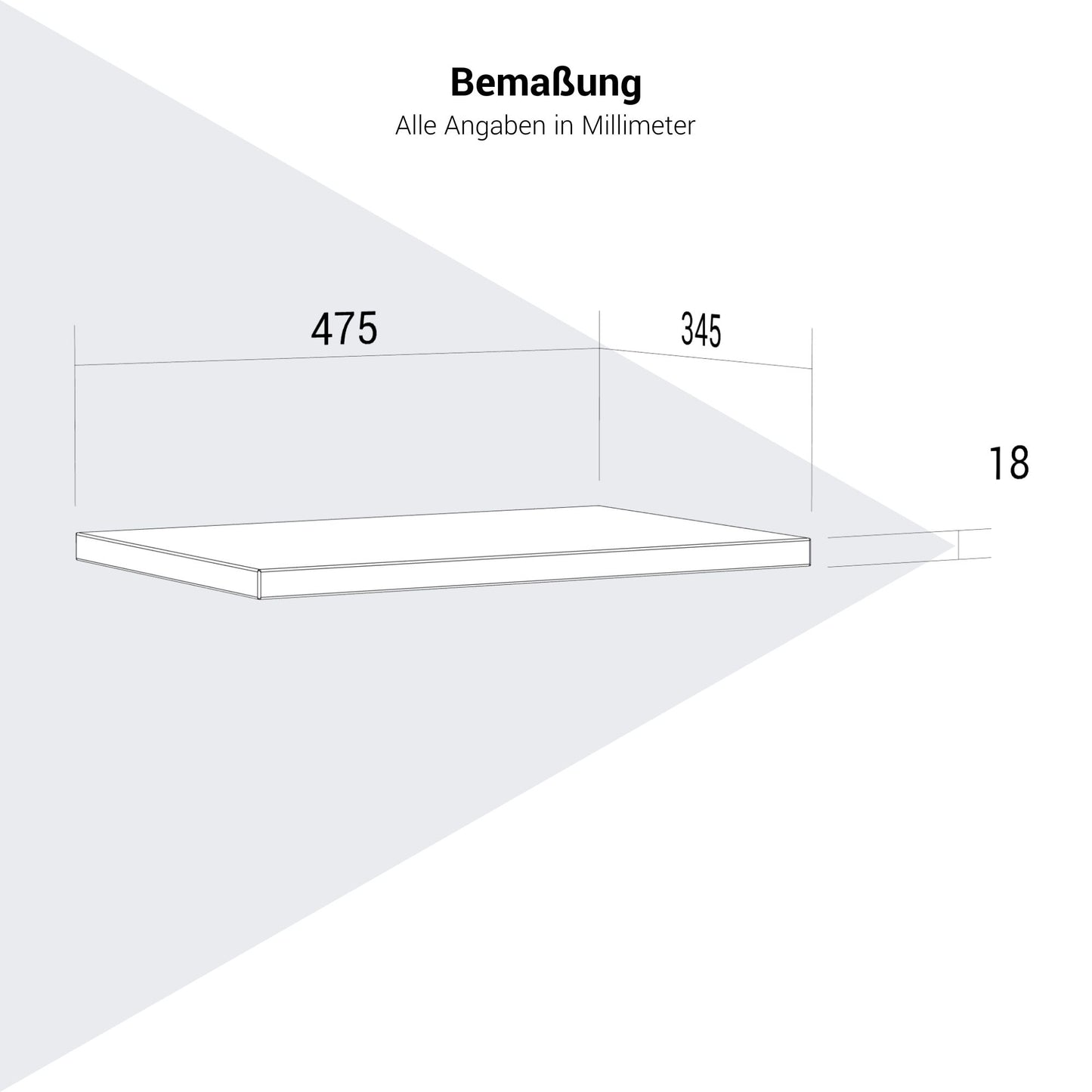 UNI Fachboden für Schiebetürenschrank | Schrankbreite: 1000 mm, 2 Stück, Ahorn