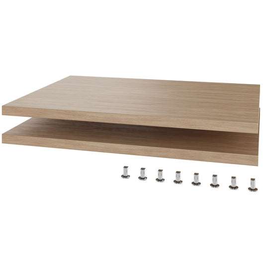 UNI shelf for sliding door wardrobe | Wardrobe width: 1000 mm, 2 pieces, amber oak