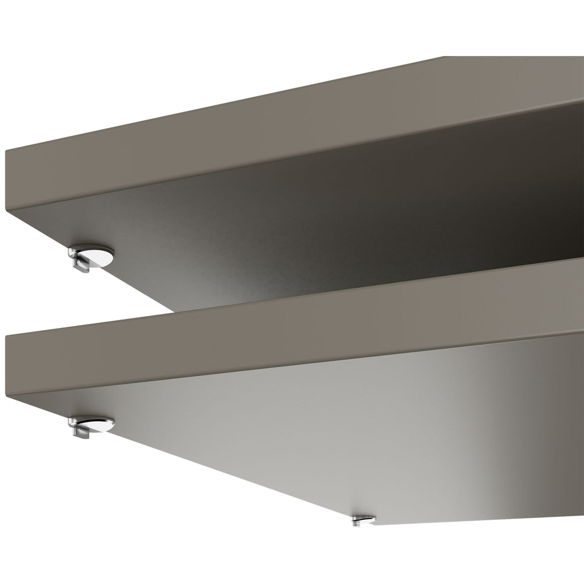 UNI shelf for sliding door cabinet | Cabinet width: 1000 mm, 2 pieces, Cubanite grey - 3 Lightbox Main Image