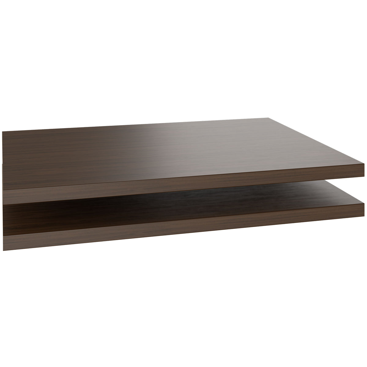 UNI shelf for sliding door cabinet | Cabinet width: 1000 mm, 2 pieces, walnut - 1 Lightbox Main Image