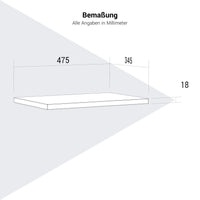 UNI shelf for sliding door cabinet | Cabinet width: 1000 mm, 2 pieces, pearl grey