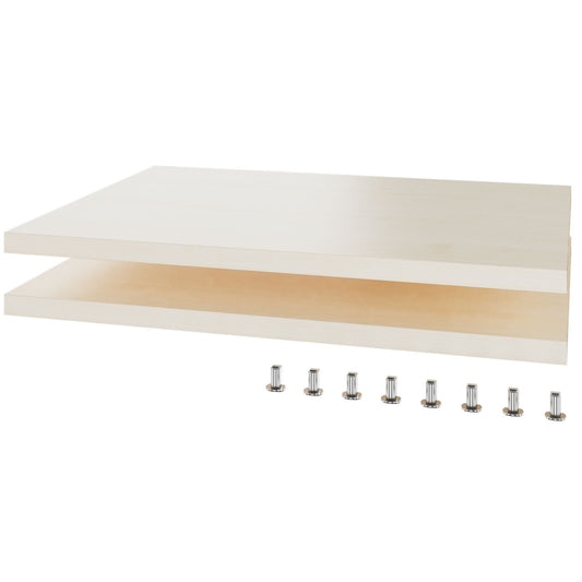 UNI shelf for sliding door wardrobe | Wardrobe width: 1200 mm, 2 pieces, maple