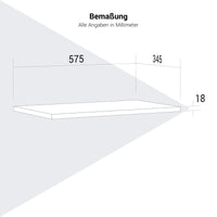 UNI shelf for sliding door wardrobe | Wardrobe width: 1200 mm, 2 pieces, amber oak