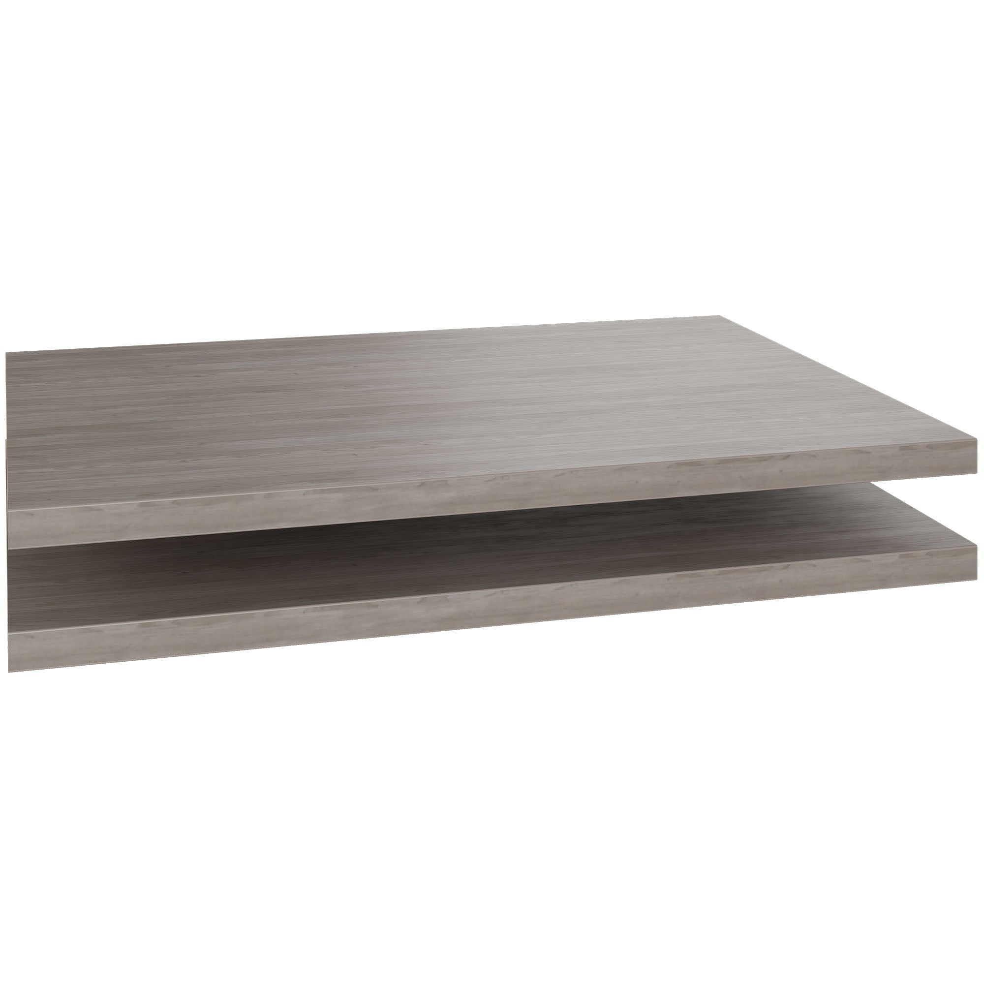 UNI Plancher du sujet pour les portes coulissantes Largeur de cabine de cabine: 1200 mm, 2 pièces, gris de chêne nord