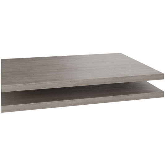 UNI shelf for sliding door wardrobe | Wardrobe width: 1200 mm, 2 pieces, northern oak grey