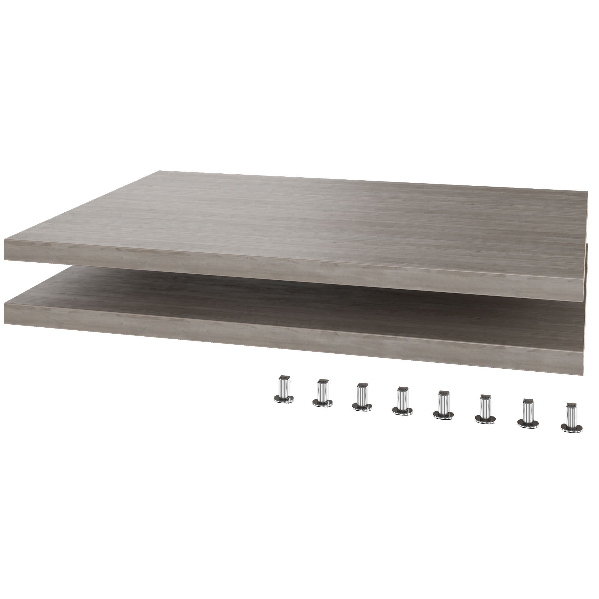 UNI Plancher du sujet pour les portes coulissantes Largeur de cabine de cabine: 1200 mm, 2 pièces, gris de chêne nord