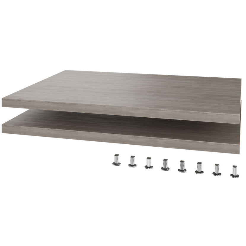 UNI Plancher du sujet pour les portes coulissantes Largeur de cabine de cabine: 1200 mm, 2 pièces, gris de chêne nord