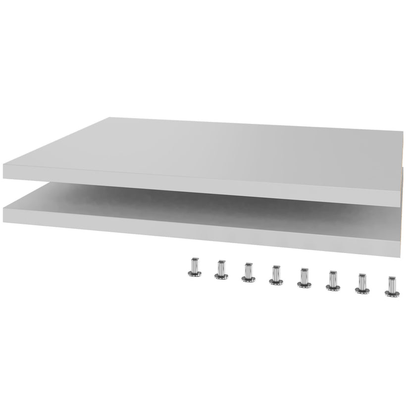 UNI shelf for sliding door cabinet | Cabinet width: 1200 mm, 2 pieces, pearl grey