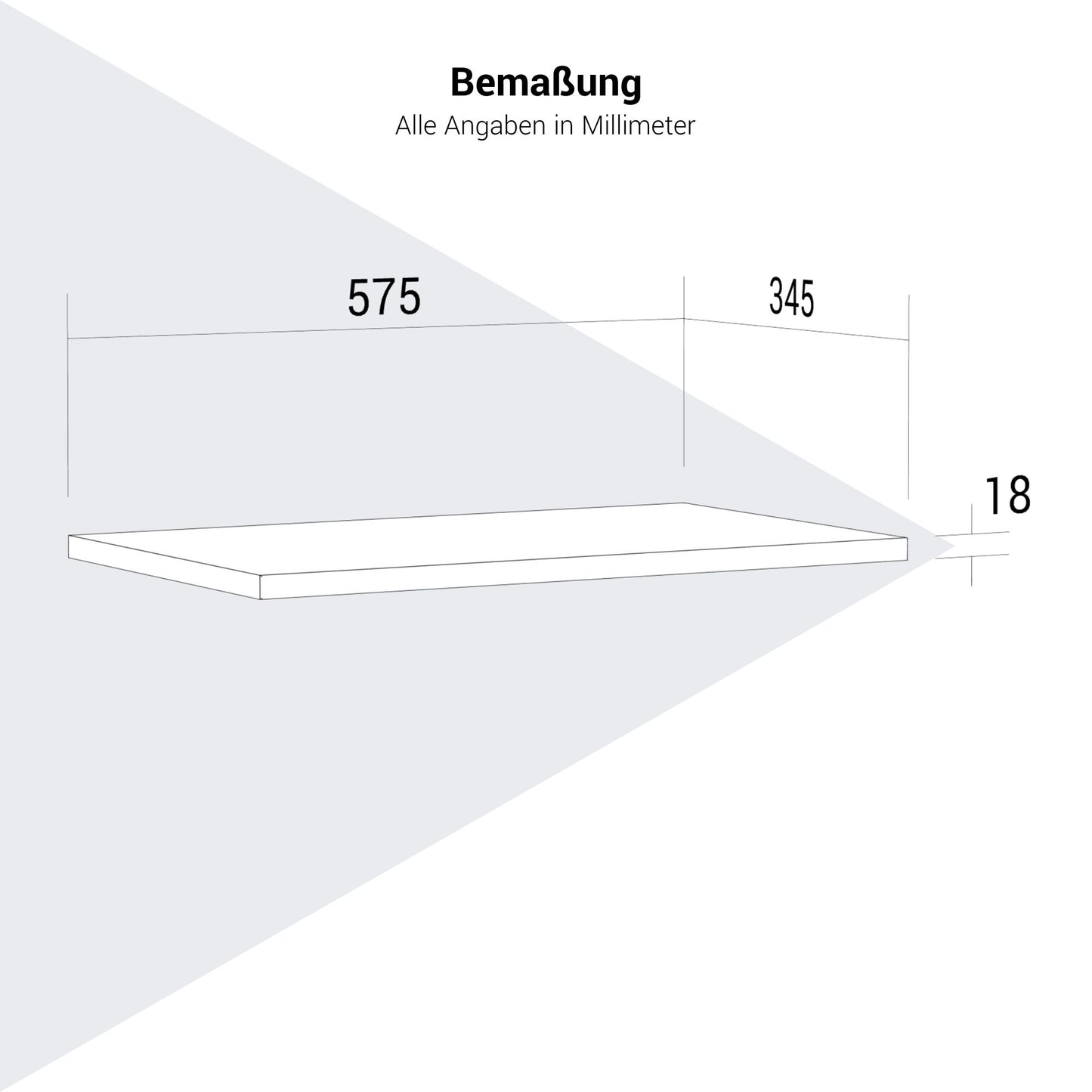 UNI shelf for sliding door cabinet | Cabinet width: 1200 mm, 2 pieces, black