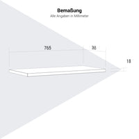 UNI shelf | Cabinet width: 800 mm, 1 piece, maple
