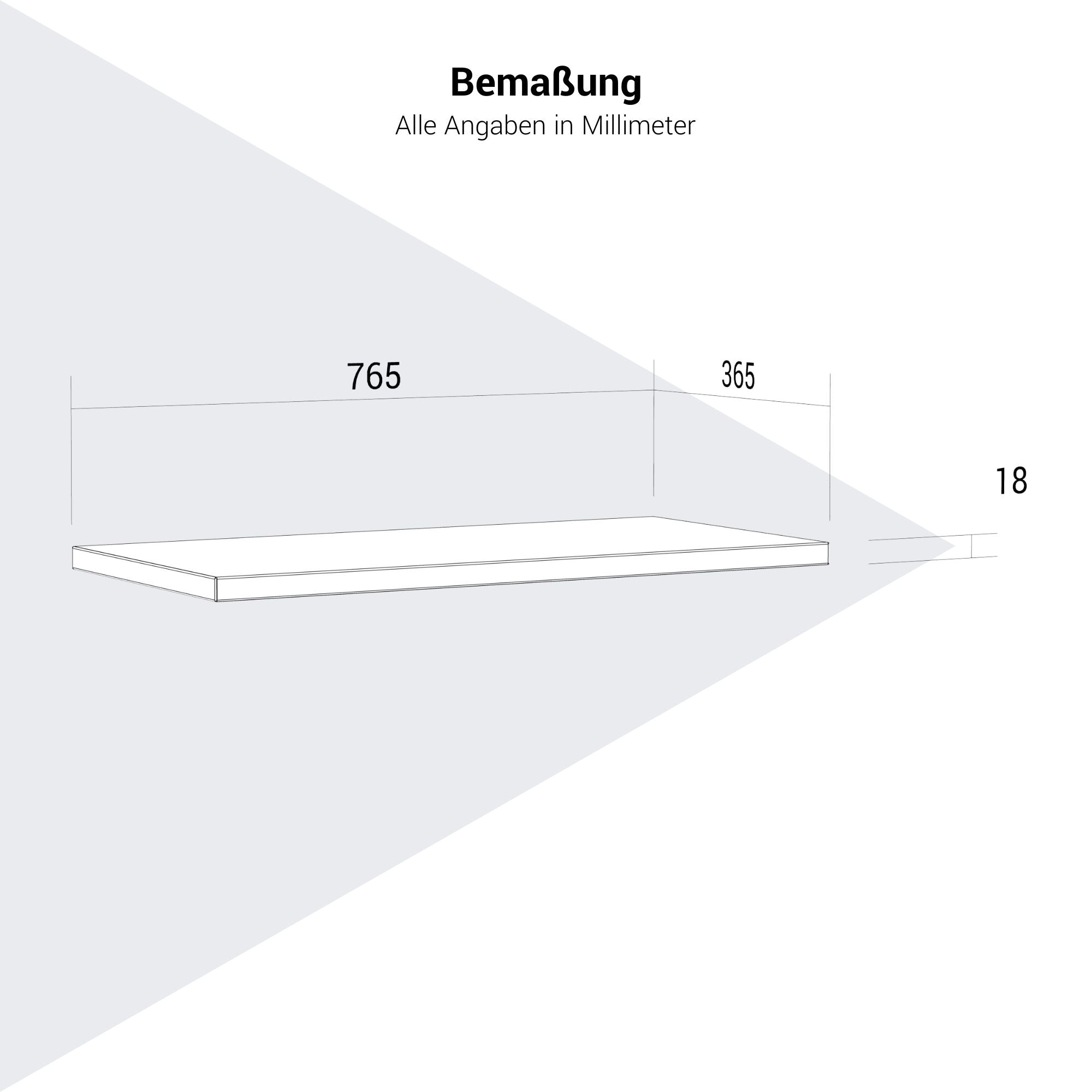 UNI shelf | Cabinet width: 800 mm, 1 piece, maple