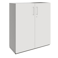 PRO Wing door cabinet | 3 Oh, 800 - 1200 x 1140 mm, soft -close, graphite / white