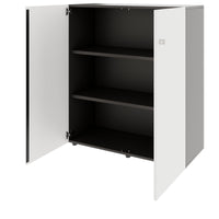 PRO Wing door cabinet | 3 Oh, 800 - 1200 x 1140 mm, soft -close, graphite / white