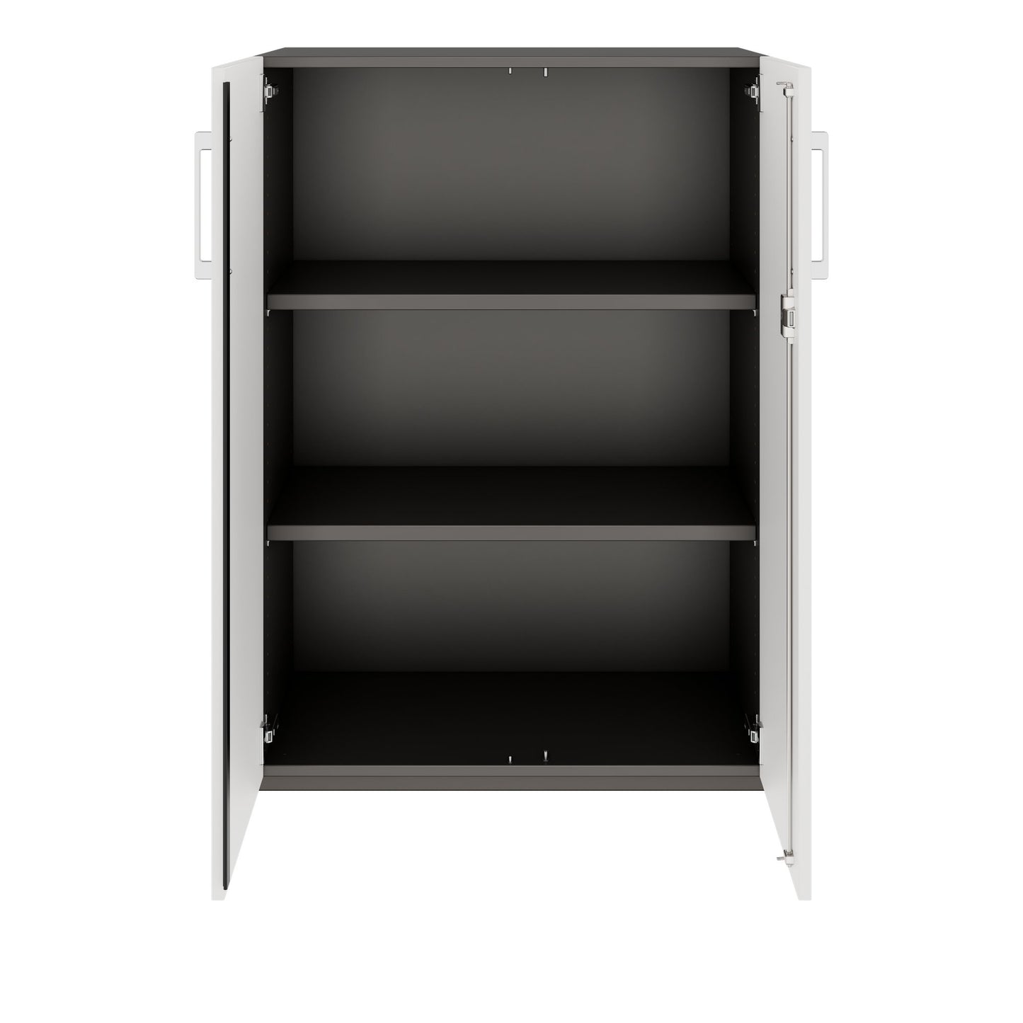 PRO Wing door cabinet | 3 Oh, 800 - 1200 x 1140 mm, soft -close, graphite / white