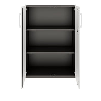 PRO Wing door cabinet | 3 Oh, 800 - 1200 x 1140 mm, soft -close, graphite / white