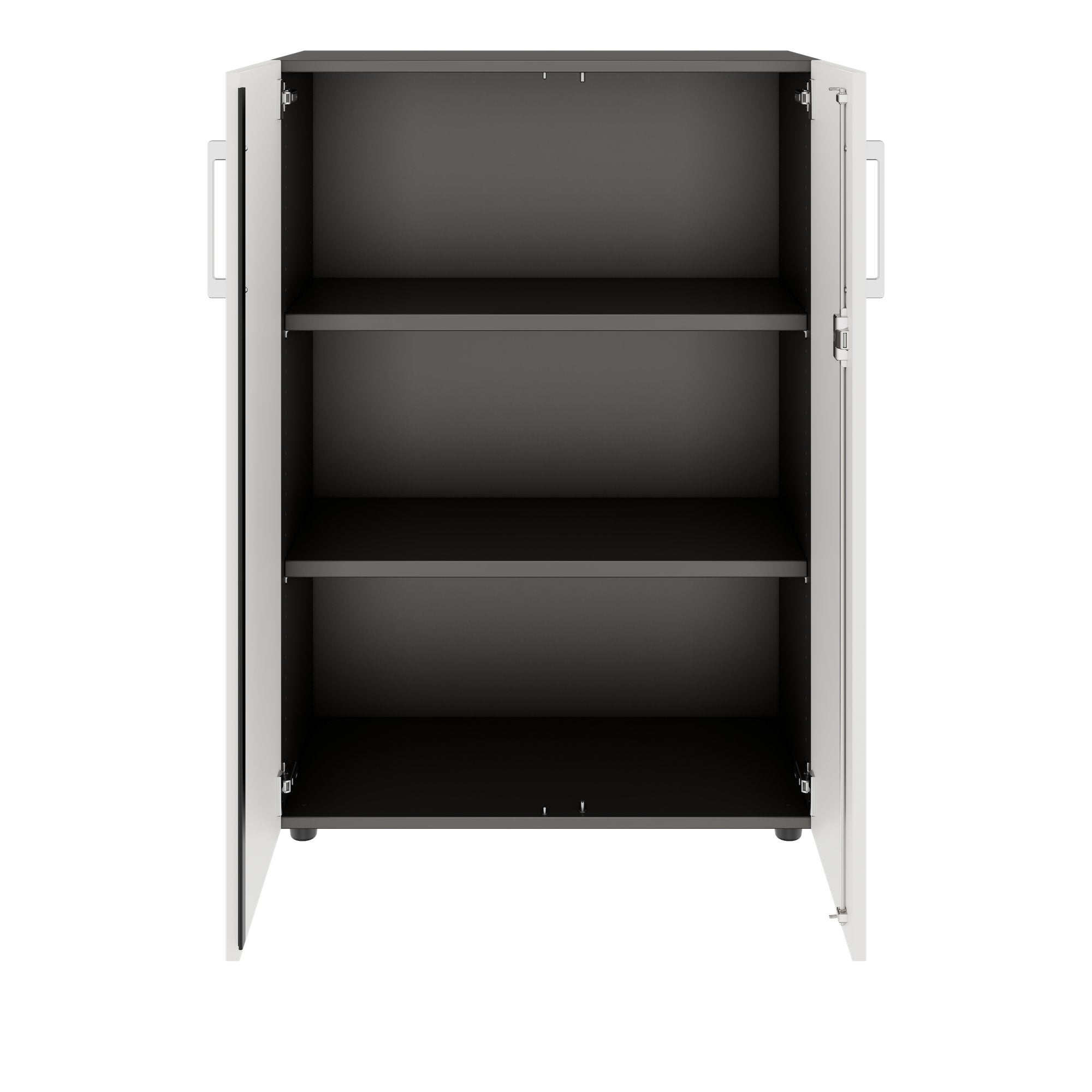 PRO Armoire de porte d'aile | 3 oh, 800 - 1200 x 1140 mm, Soft -Close, graphite / blanc