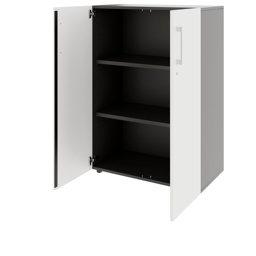 PRO Armoire de porte d'aile | 3 oh, 800 - 1200 x 1140 mm, Soft -Close, graphite / blanc