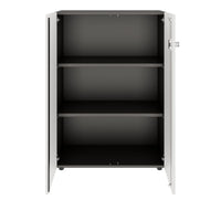 PRO Wing door cabinet | 3 Oh, 800 - 1200 x 1140 mm, soft -close, graphite / white