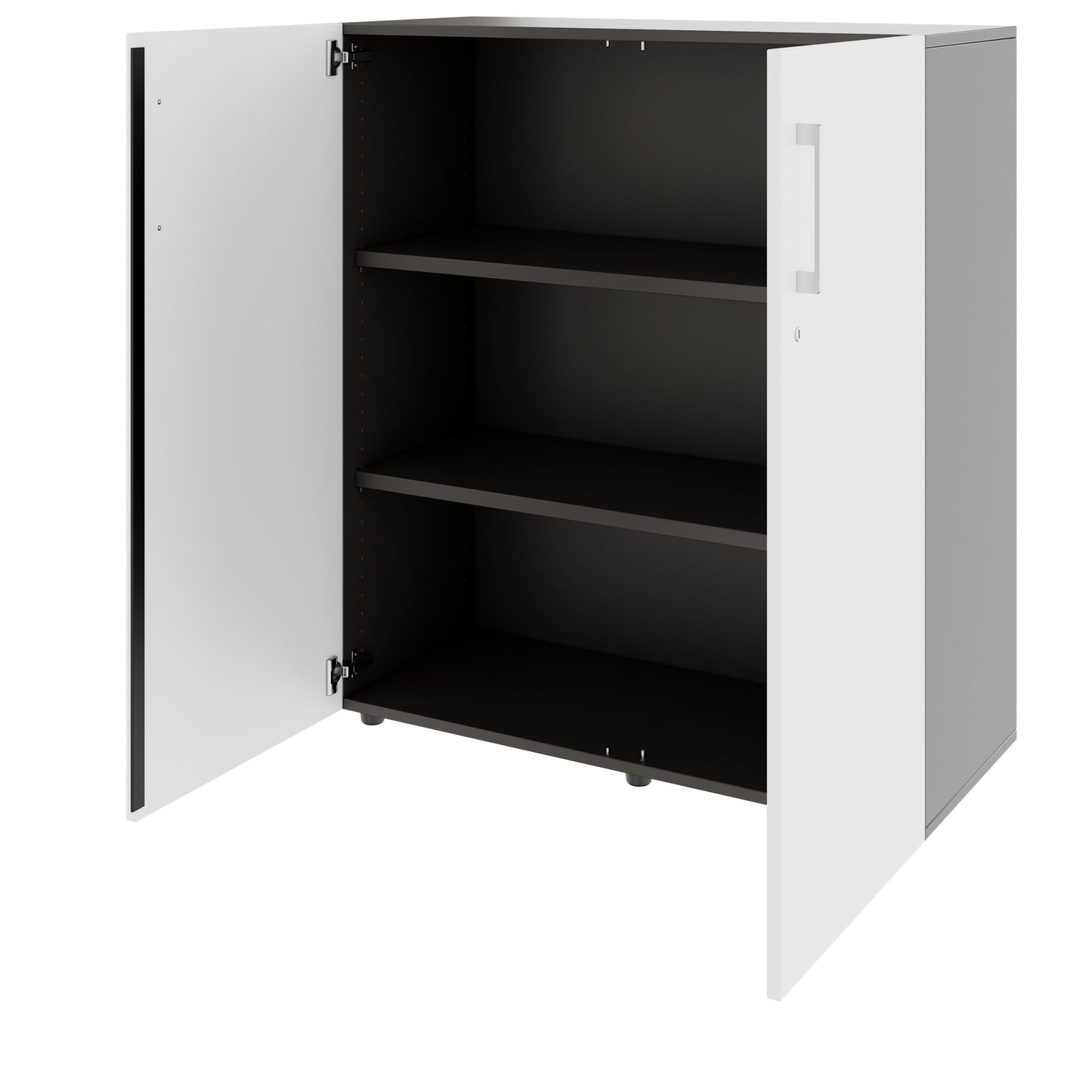 PRO Armoire de porte d'aile | 3 oh, 800 - 1200 x 1140 mm, Soft -Close, graphite / blanc