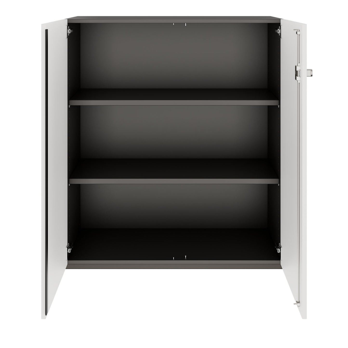 PRO Wing door cabinet | 3 Oh, 800 - 1200 x 1140 mm, soft -close, graphite / white