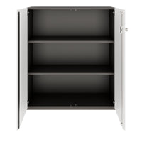 PRO Wing door cabinet | 3 Oh, 800 - 1200 x 1140 mm, soft -close, graphite / white