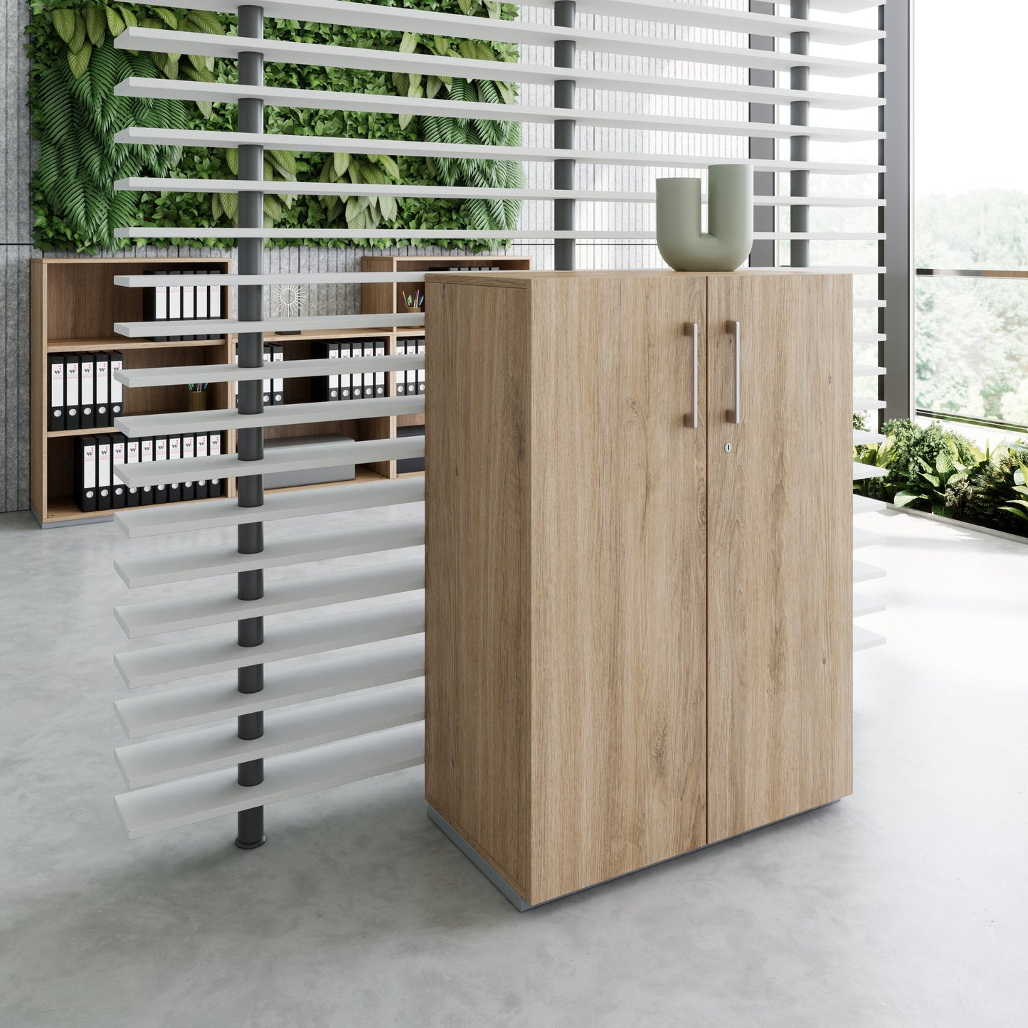 PRO Armoire de porte d'aile | 3 oh, 800 - 1200 x 1140 mm, Soft-Close, zone naturelle
