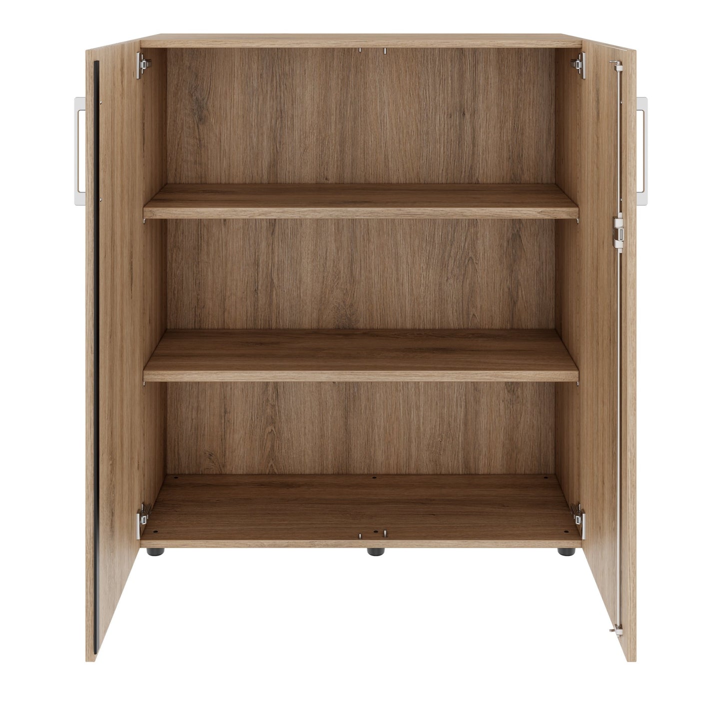 Armoire à portes battantes PRO | 3 OH, 800 - 1200 x 1140 mm, fermeture amortie, chêne naturel