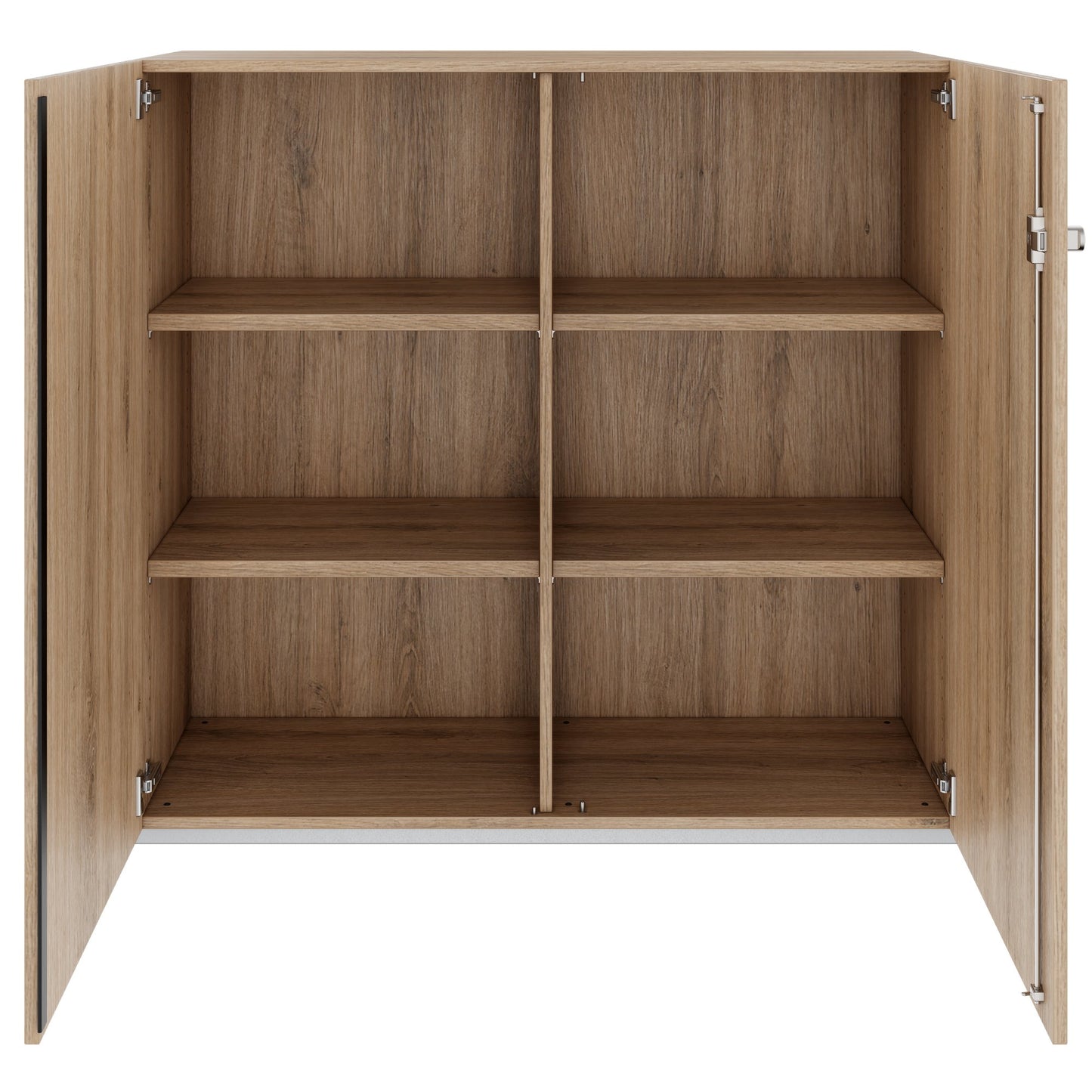 Armoire à portes battantes PRO | 3 OH, 800 - 1200 x 1140 mm, fermeture amortie, chêne naturel