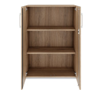 Armoire à portes battantes PRO | 3 OH, 800 - 1200 x 1140 mm, fermeture amortie, chêne naturel